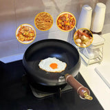 Maxbell Nonstick Wok No Coating Manual Forging Iron Pan for Hotel Kitchen Restaurant