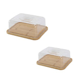 Maxbell Cake Display Stand with Clear Lid Butter Cheese Dish for Candy Dessert Cakes L
