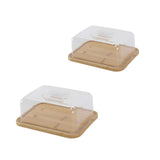 Maxbell Cake Display Stand with Clear Lid Butter Cheese Dish for Candy Dessert Cakes L