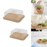 Maxbell Cake Display Stand with Clear Lid Butter Cheese Dish for Candy Dessert Cakes L