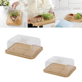 Maxbell Cake Display Stand with Clear Lid Butter Cheese Dish for Candy Dessert Cakes L