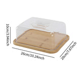 Maxbell Cake Display Stand with Clear Lid Butter Cheese Dish for Candy Dessert Cakes L