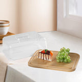 Maxbell Cake Display Stand with Clear Lid Butter Cheese Dish for Candy Dessert Cakes L