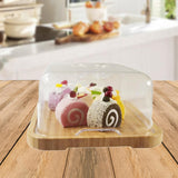 Maxbell Cake Display Stand with Clear Lid Butter Cheese Dish for Candy Dessert Cakes L