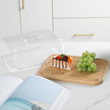 Maxbell Cake Display Stand with Clear Lid Butter Cheese Dish for Candy Dessert Cakes M