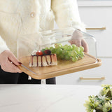 Maxbell Cake Display Stand with Clear Lid Butter Cheese Dish for Candy Dessert Cakes M