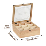 Maxbell Tea Bag Organizer Rustic with 9 Compartments for Countertop Living Room Home