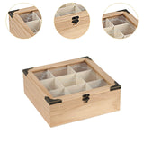 Maxbell Tea Bag Organizer Rustic with 9 Compartments for Countertop Living Room Home