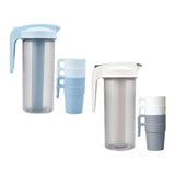 Maxbell Cold Water Jug with Handle Leak-proof Juice Container for Dining Cafe Picnic Ice Blue