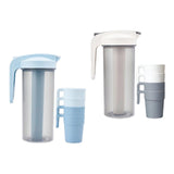 Maxbell Cold Water Jug with Handle Leak-proof Juice Container for Dining Cafe Picnic Ice Blue
