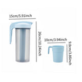 Maxbell Cold Water Jug with Handle Leak-proof Juice Container for Dining Cafe Picnic Ice Blue