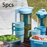 Maxbell Cold Water Jug with Handle Leak-proof Juice Container for Dining Cafe Picnic Ice Blue