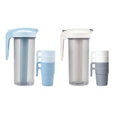 Maxbell Cold Water Jug with Handle Leak-proof Juice Container for Dining Cafe Picnic Ice Blue