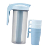 Maxbell Cold Water Jug with Handle Leak-proof Juice Container for Dining Cafe Picnic Ice Blue
