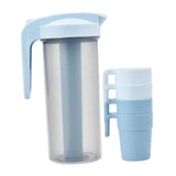 Maxbell Cold Water Jug with Handle Leak-proof Juice Container for Dining Cafe Picnic Ice Blue