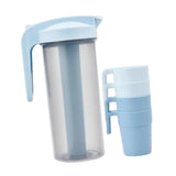 Maxbell Cold Water Jug with Handle Leak-proof Juice Container for Dining Cafe Picnic Ice Blue
