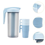 Maxbell Cold Water Jug with Handle Leak-proof Juice Container for Dining Cafe Picnic Ice Blue