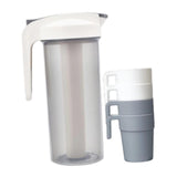 Maxbell Cold Water Jug with Handle Leak-proof Juice Container for Dining Cafe Picnic White