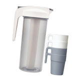 Maxbell Cold Water Jug with Handle Leak-proof Juice Container for Dining Cafe Picnic White