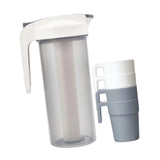 Maxbell Cold Water Jug with Handle Leak-proof Juice Container for Dining Cafe Picnic White