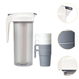 Maxbell Cold Water Jug with Handle Leak-proof Juice Container for Dining Cafe Picnic White