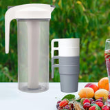 Maxbell Cold Water Jug with Handle Leak-proof Juice Container for Dining Cafe Picnic White