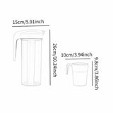 Maxbell Cold Water Jug with Handle Leak-proof Juice Container for Dining Cafe Picnic White