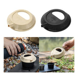 Maxbell Silicone Lid for Camping Bowl Lightweight Reusable Tableware Utensil Pot Lid Beige