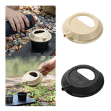 Maxbell Silicone Lid for Camping Bowl Lightweight Reusable Tableware Utensil Pot Lid Beige