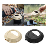 Maxbell Silicone Lid for Camping Bowl Lightweight Reusable Tableware Utensil Pot Lid Beige