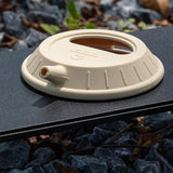 Maxbell Silicone Lid for Camping Bowl Lightweight Reusable Tableware Utensil Pot Lid Beige