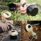 Maxbell Silicone Lid for Camping Bowl Lightweight Reusable Tableware Utensil Pot Lid Beige