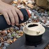 Maxbell Silicone Lid for Camping Bowl Lightweight Reusable Tableware Utensil Pot Lid Beige