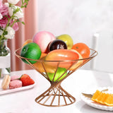 Maxbell Fruit Basket for Kitchen Modern Home Decor Basket for Container Snack Holder Gold