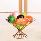 Maxbell Fruit Basket for Kitchen Modern Home Decor Basket for Container Snack Holder Gold