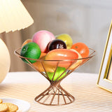 Maxbell Fruit Basket for Kitchen Modern Home Decor Basket for Container Snack Holder Gold