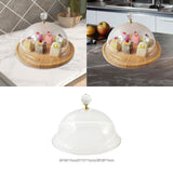Maxbell Acrylic Food Cover Lightweight Round Insulated Lid for Cooking Party Kitchen 26cmx26cmx15cm