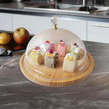 Maxbell Acrylic Food Cover Lightweight Round Insulated Lid for Cooking Party Kitchen 26cmx26cmx15cm