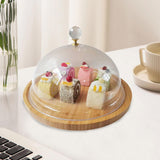 Maxbell Acrylic Food Cover Lightweight Round Insulated Lid for Cooking Party Kitchen 26cmx26cmx15cm