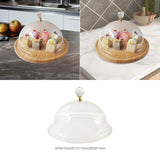 Maxbell Acrylic Food Cover Lightweight Round Insulated Lid for Cooking Party Kitchen 26cmx26cmx15cm