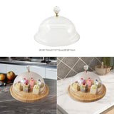 Maxbell Acrylic Food Cover Lightweight Round Insulated Lid for Cooking Party Kitchen 26cmx26cmx15cm