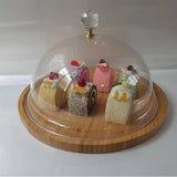 Maxbell Acrylic Food Cover Lightweight Round Insulated Lid for Cooking Party Kitchen 21cmx21cmx12cm