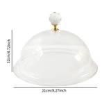 Maxbell Acrylic Food Cover Lightweight Round Insulated Lid for Cooking Party Kitchen 21cmx21cmx12cm