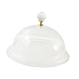 Maxbell Acrylic Food Cover Lightweight Round Insulated Lid for Cooking Party Kitchen 21cmx21cmx12cm