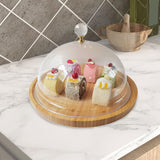 Maxbell Acrylic Food Cover Lightweight Round Insulated Lid for Cooking Party Kitchen 28cmx28cmx15cm