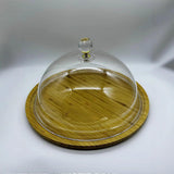 Maxbell Acrylic Food Cover Lightweight Round Insulated Lid for Cooking Party Kitchen 28cmx28cmx15cm