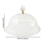 Maxbell Acrylic Food Cover Lightweight Round Insulated Lid for Cooking Party Kitchen 28cmx28cmx15cm