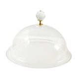 Maxbell Acrylic Food Cover Lightweight Round Insulated Lid for Cooking Party Kitchen 28cmx28cmx15cm