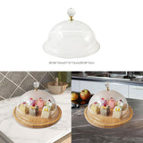 Maxbell Acrylic Food Cover Lightweight Round Insulated Lid for Cooking Party Kitchen 28cmx28cmx15cm