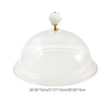 Maxbell Acrylic Food Cover Lightweight Round Insulated Lid for Cooking Party Kitchen 28cmx28cmx15cm